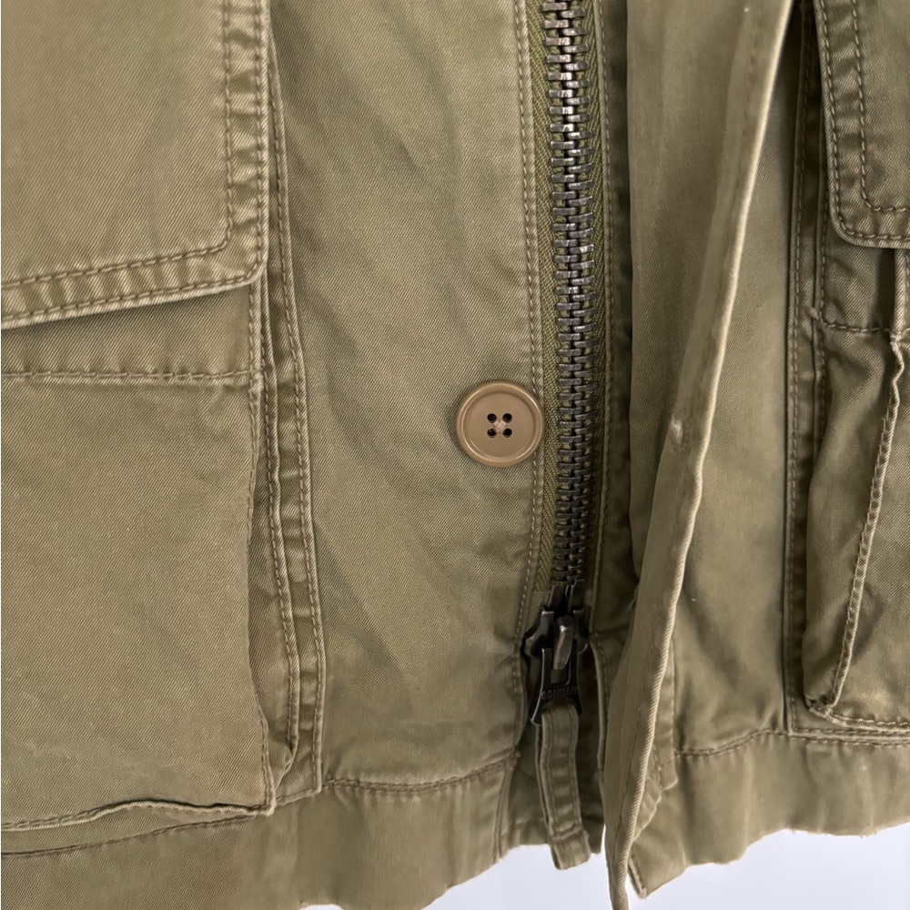 Y2K J. Crew Jacket Womens XXS Field Jacket Hooded Military Preppy Minimalist - Picture 4 of 11